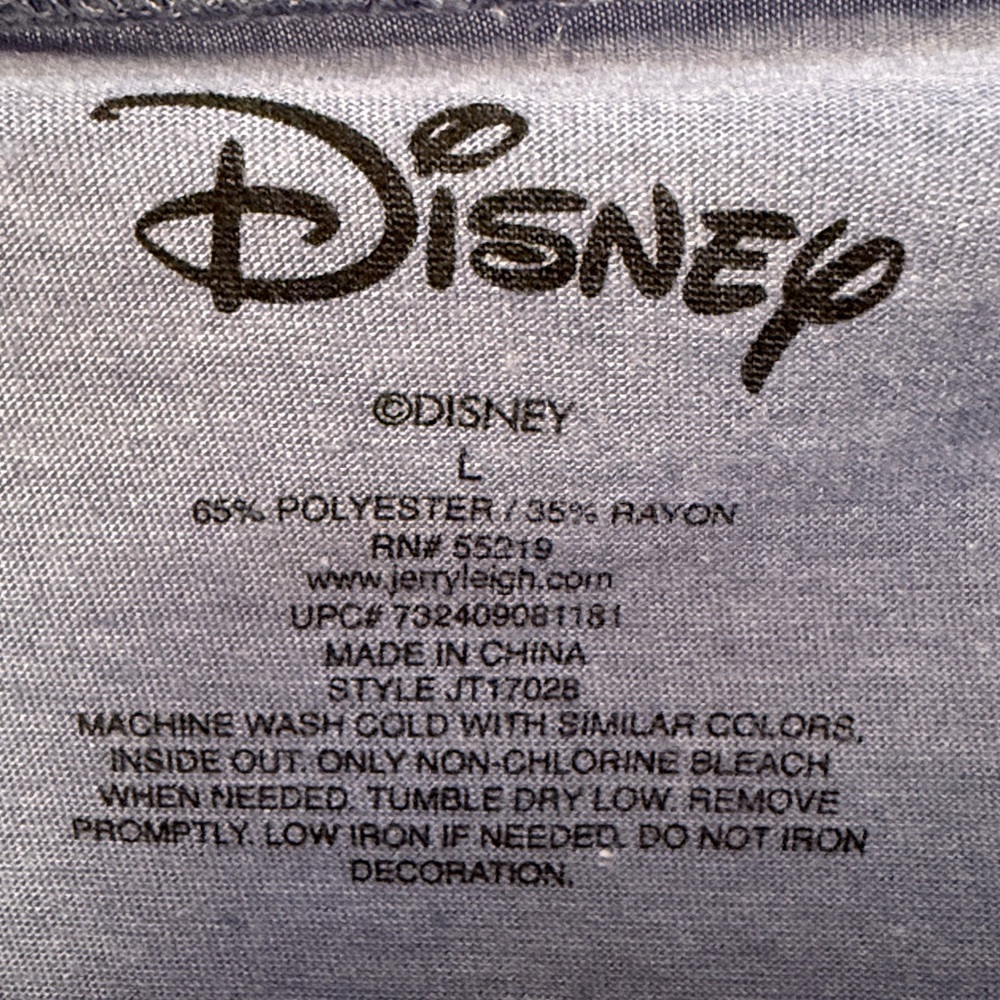 Disney Minnie Mouse Women's Vintage Light Blue Knit Graphic Tee Size L - Picture 2 of 4